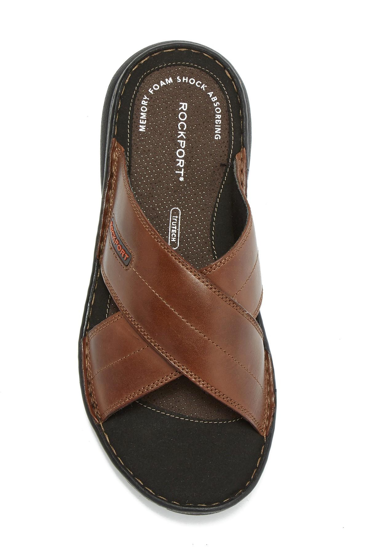 rockport men's darwyn xband slide sandal