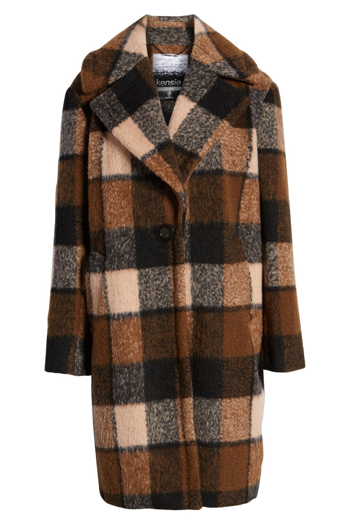 kensie plaid coat