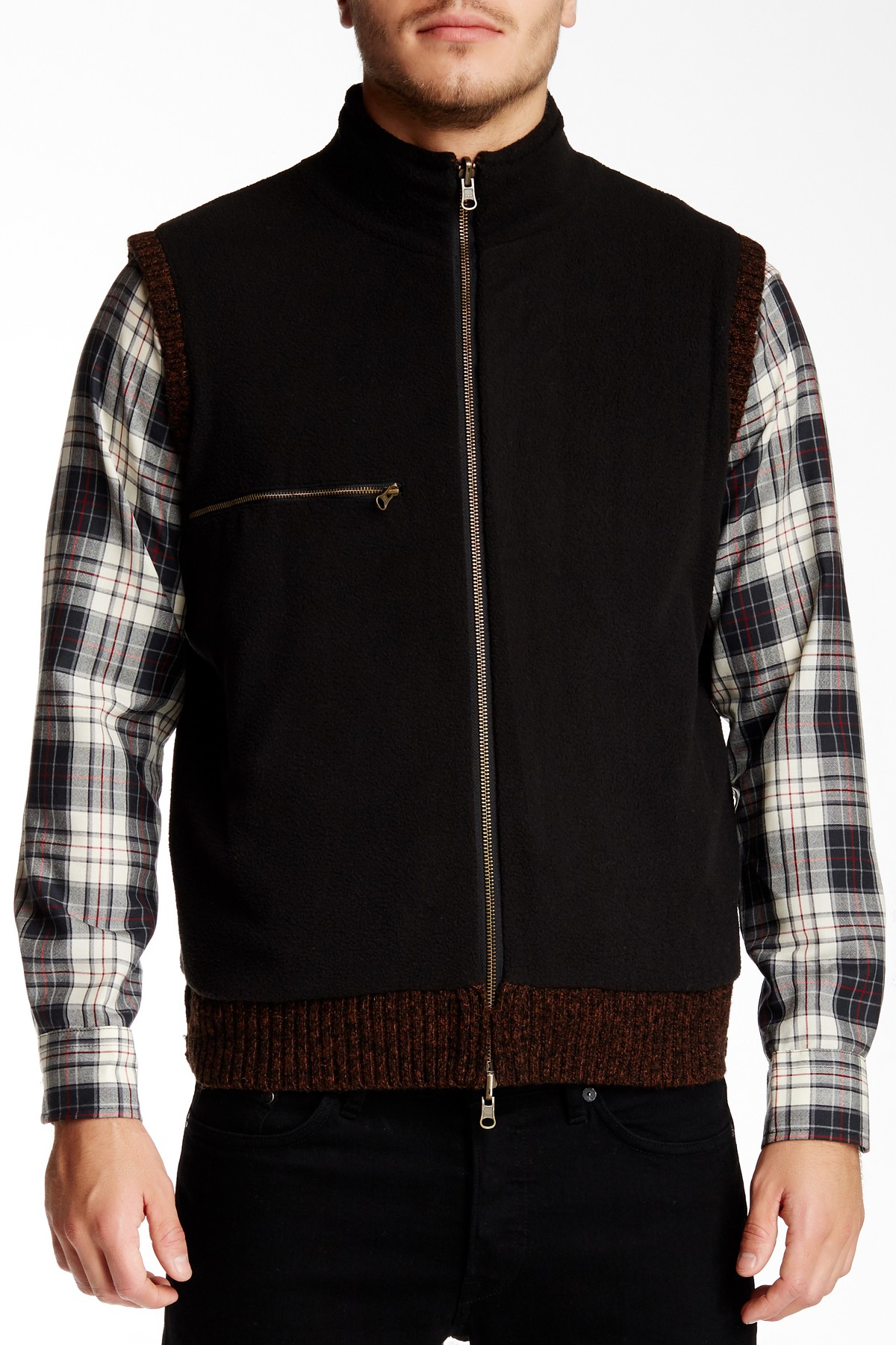 Pendleton Reversible Territory Wool Vest in Black for Men Lyst