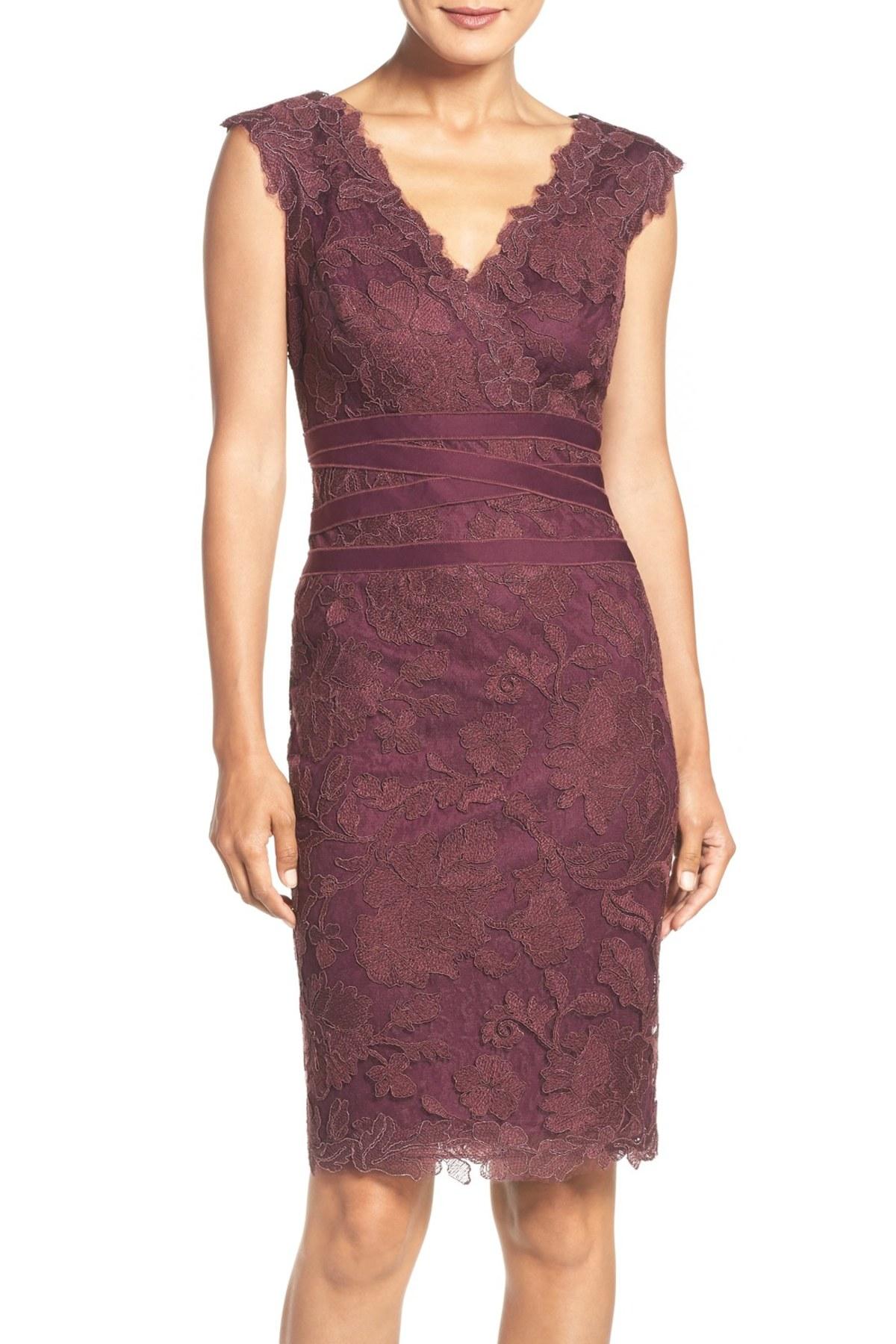 corded embroidered lace gown tadashi shoji