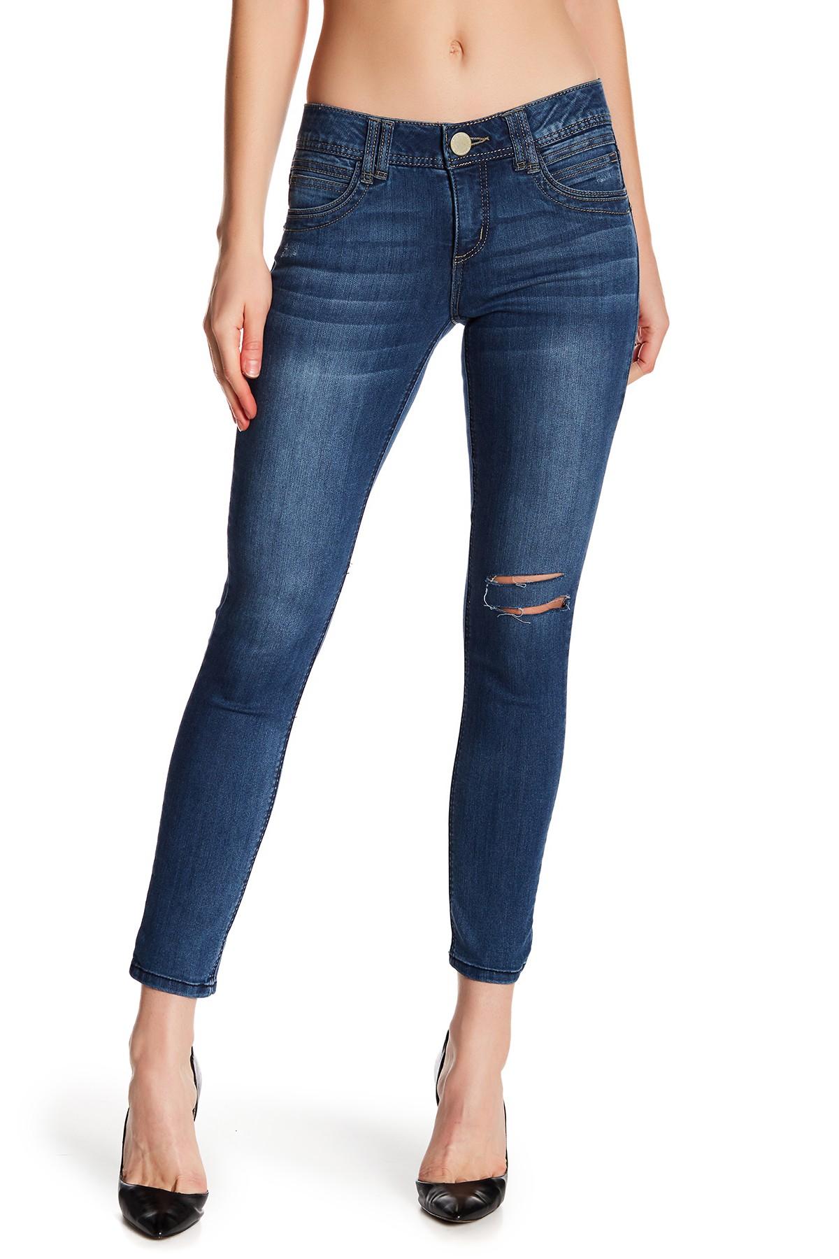 Democracy Ab Technology Freedom Ankle Skimmer Jean in Blue Lyst