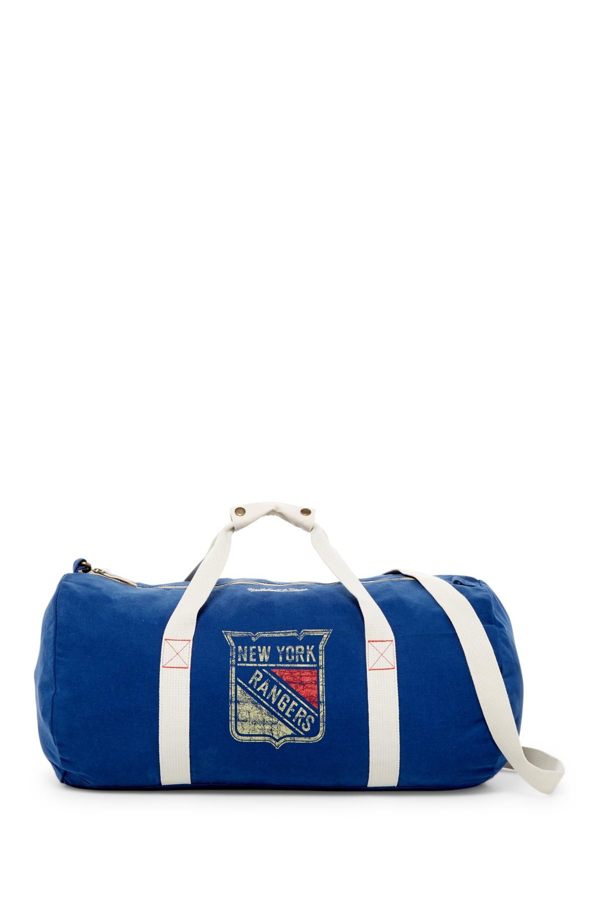 Mitchell & Ness Rangers Washed Canvas Duffle Bag in Blue for Men | Lyst