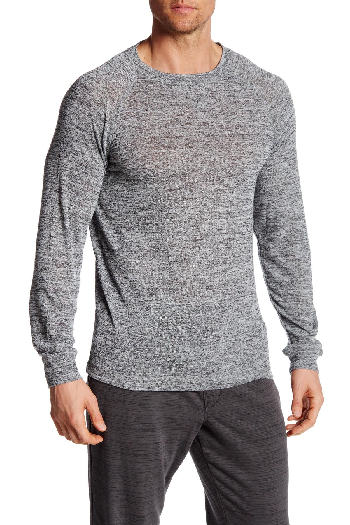Download Bread & Boxers Long Sleeve Raglan Melange Tee in Gray for ...