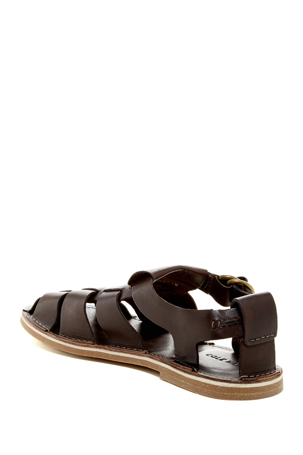 Cole Haan Leather Ginsberg Fisherman Sandal in Chestnut (Brown) for Men ...