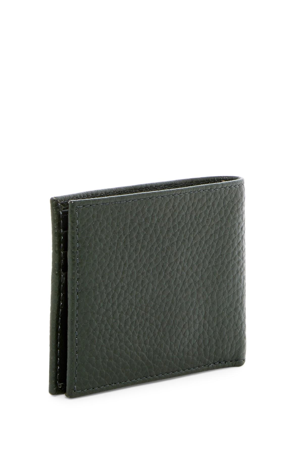 Cole Haan Slimfold Leather Wallet in Green for Men Lyst