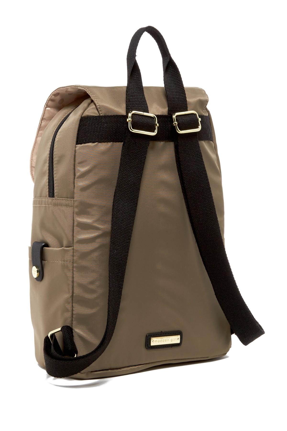 Madden girl Proper Nylon Flap Backpack Lyst