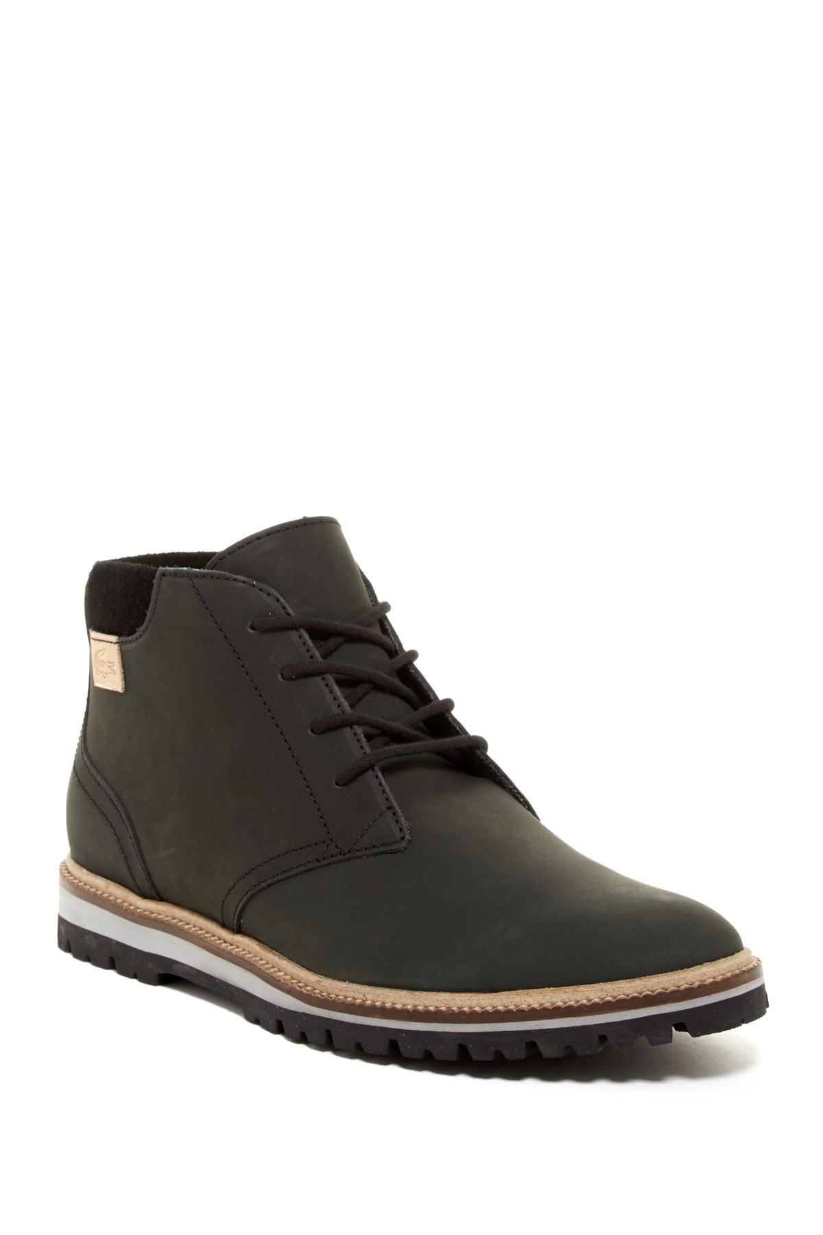 Lacoste Leather Montbard Chukka Boot in Black for Men | Lyst
