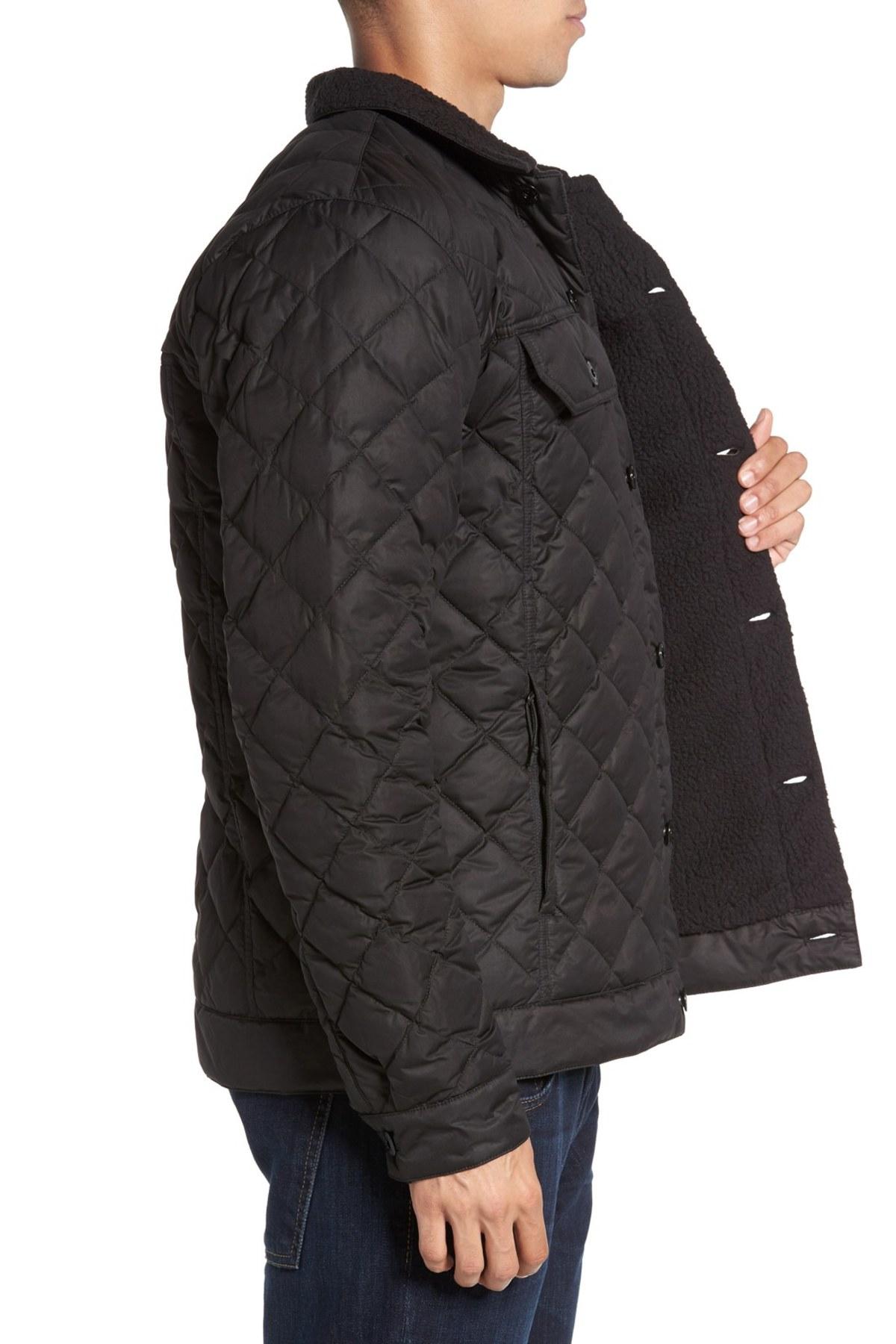 The North Face Sherpa Fleece Lined Quilted Jacket in Black for Men - Lyst