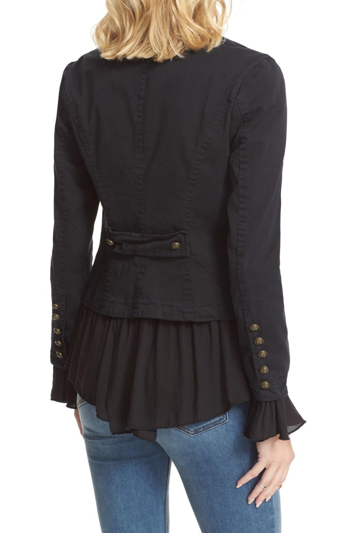 Free People Cotton Romantic Ruffle Jacket in Black Lyst