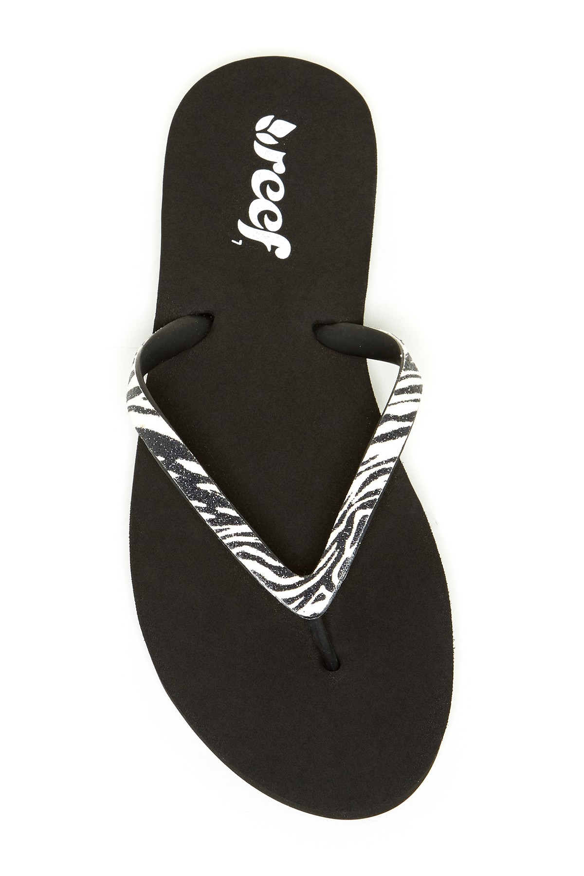 Reef Stargazer Luxe Zebra Thong Sandal in Black | Lyst