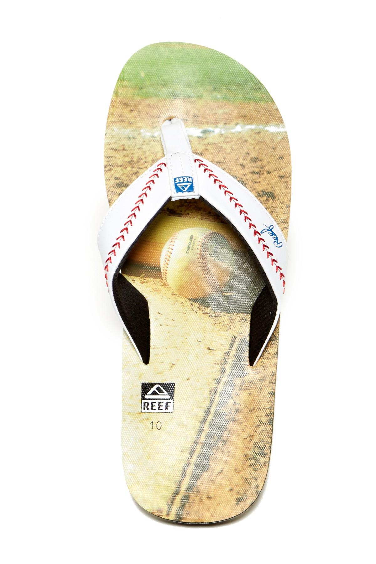 reef baseball flip flops