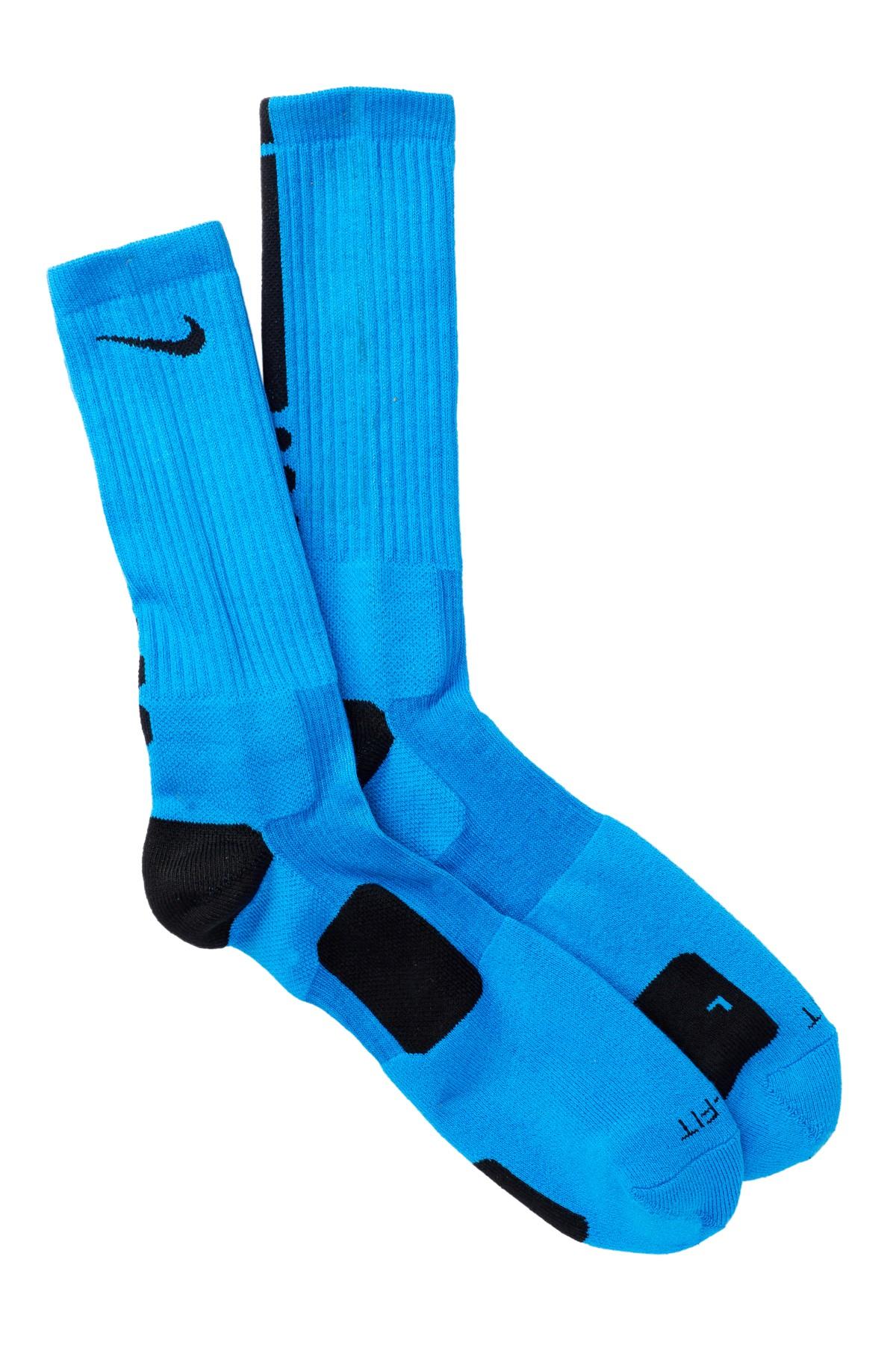 Lyst Nike 'elite Basketball' Crew Socks in Blue for Men