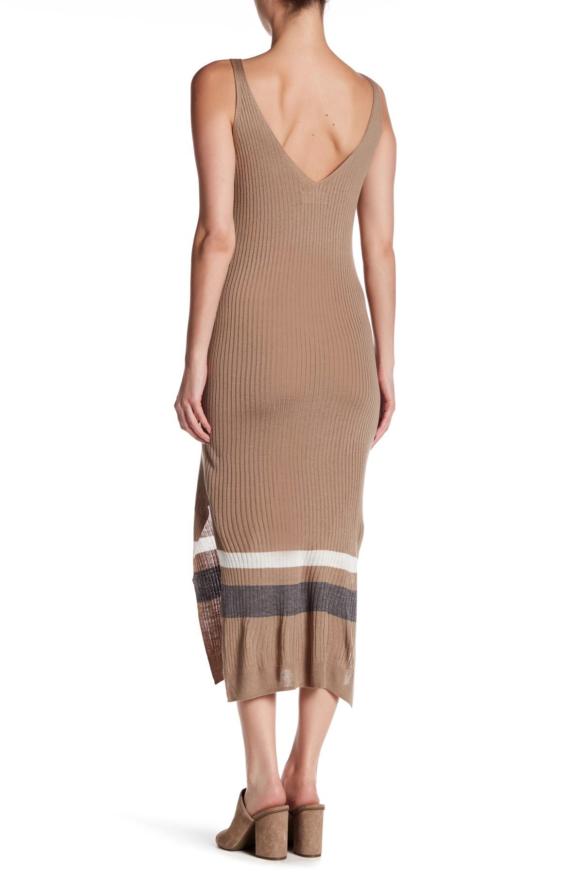 Mustard seed Ribbed Sweater Dress in Brown Lyst