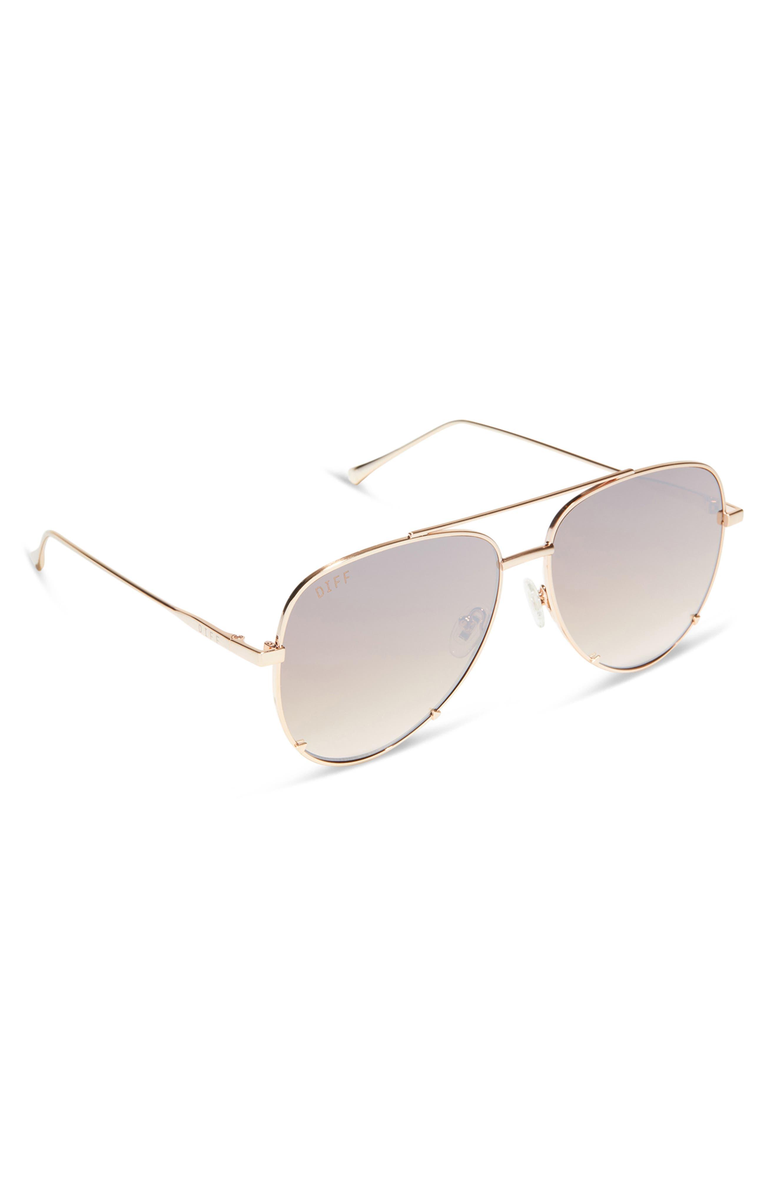 DIFF 63mm Scarlett Aviator Sunglasses in Metallic | Lyst