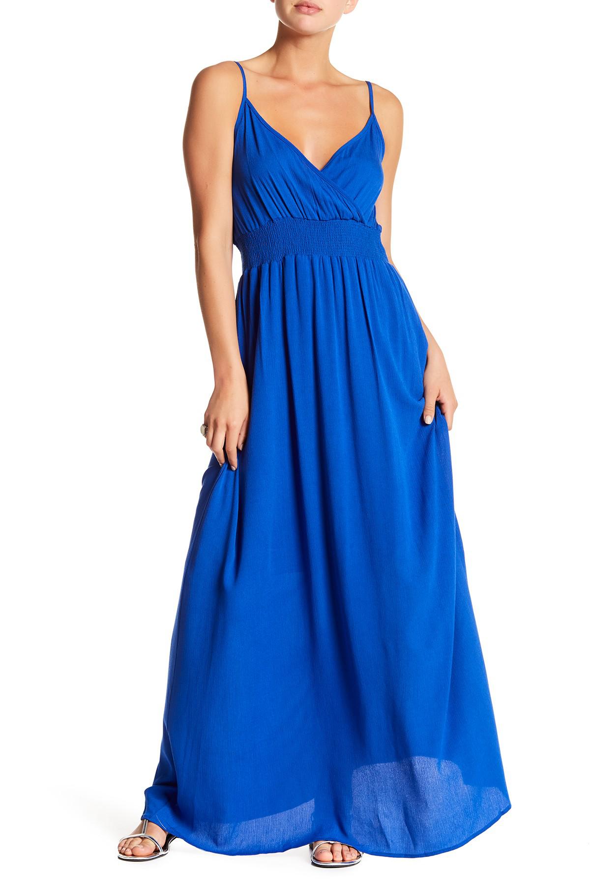 Lyst - West Kei Gauze Maxi Dress in Blue