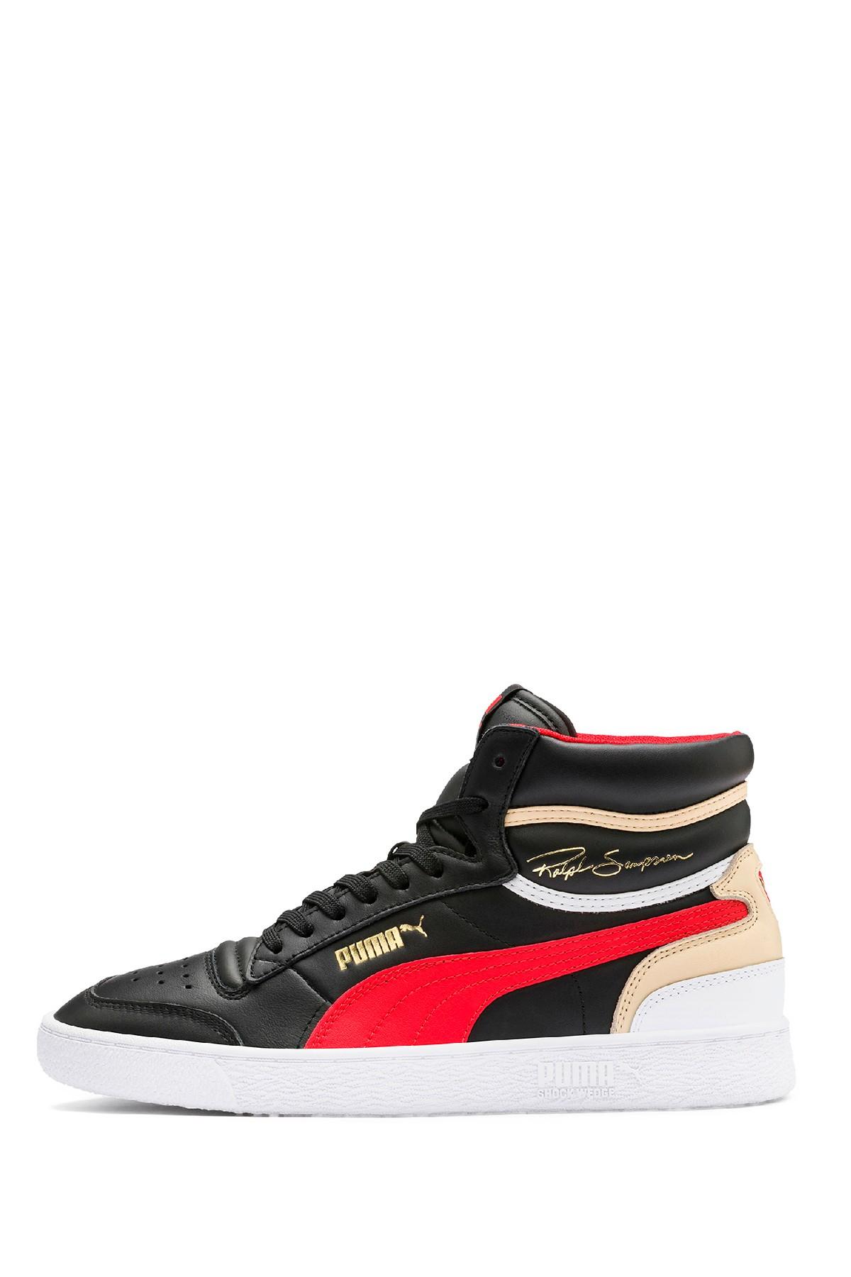 PUMA Leather Ralph Simpson Mid Top Sneaker in Black for Men | Lyst
