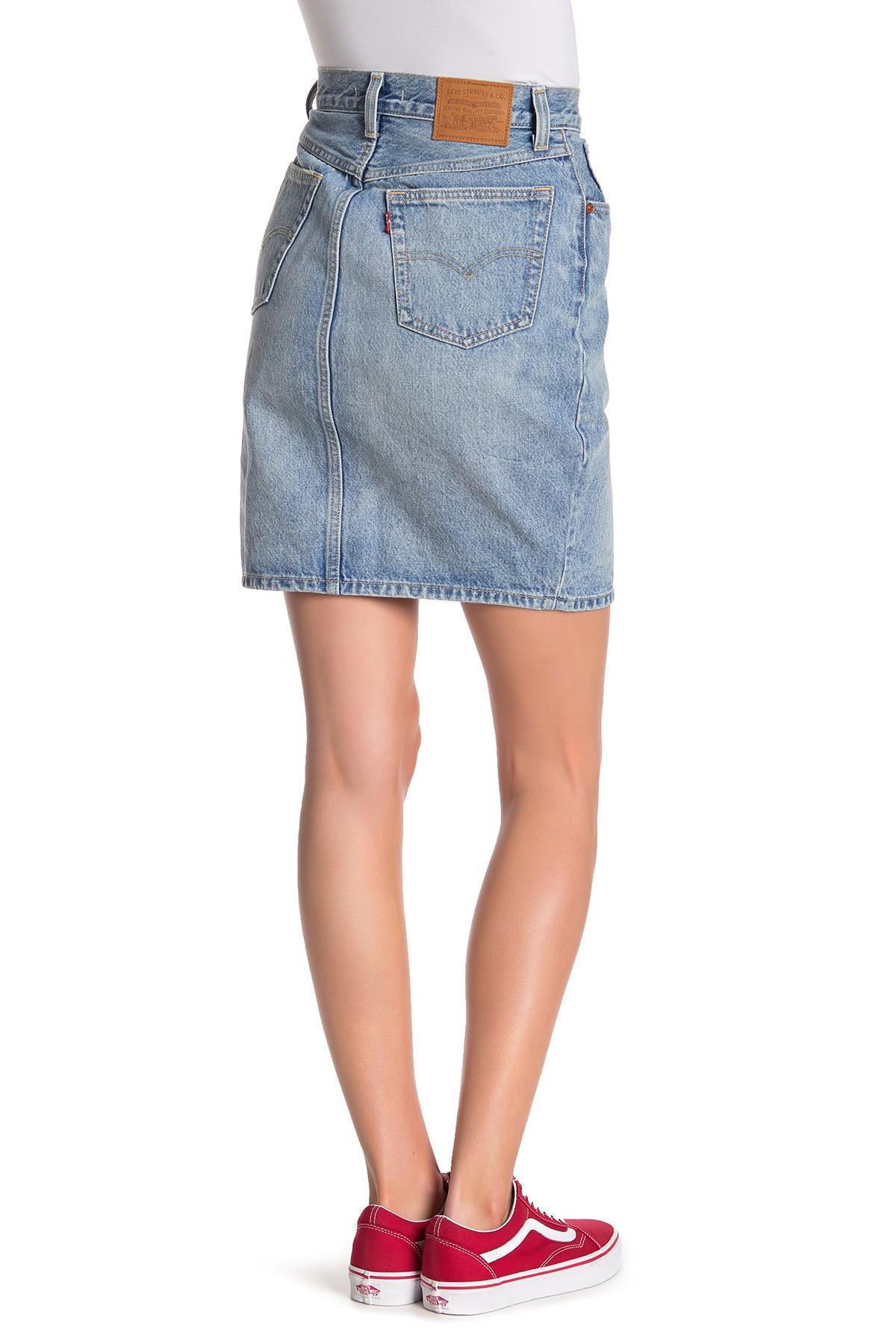 levi's button thru mom skirt