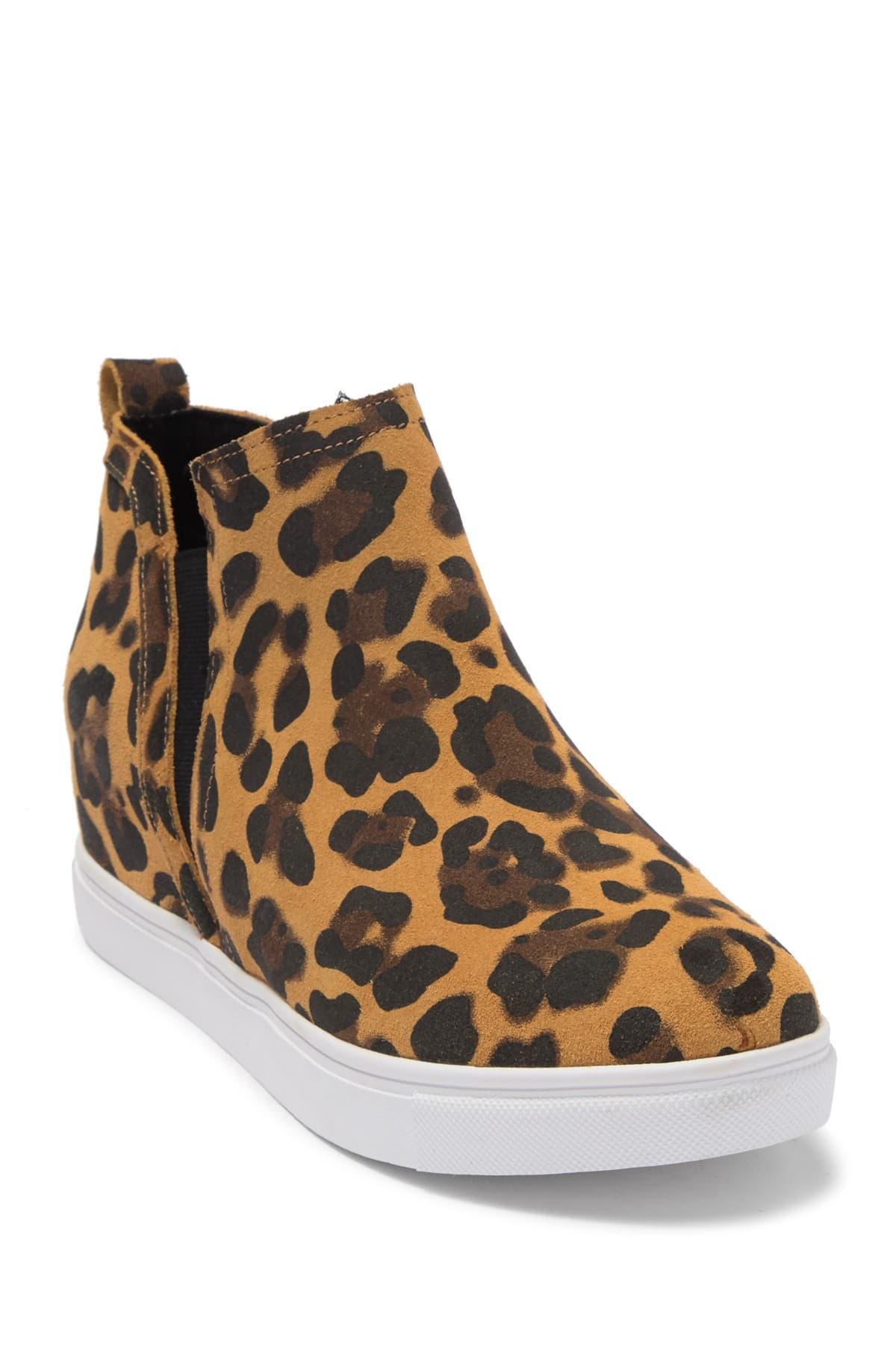 blondo leopard wedge sneakers