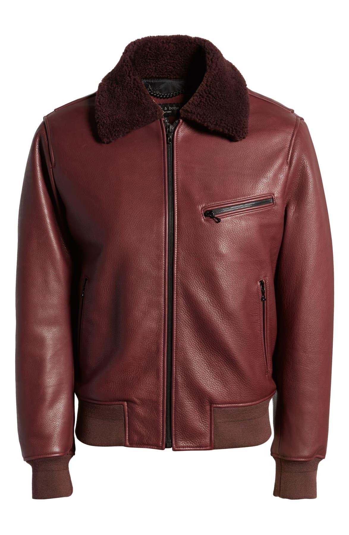 Rag & Bone Leather Flight Jacket for Men - Lyst