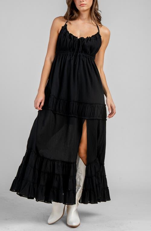 genie maxi dress off the shoulder dress in black Black Alari One Shoulder Maxi Dress