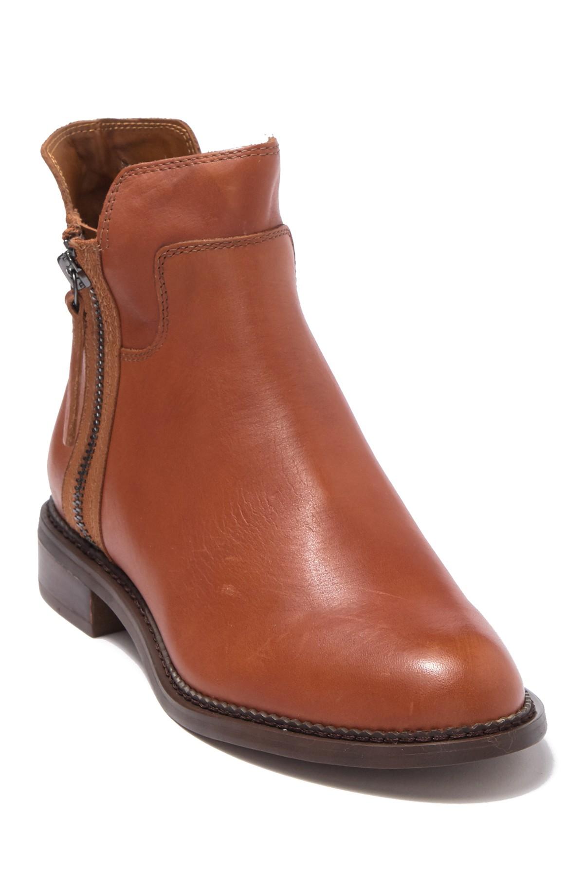 Franco Sarto Leather Halford Ankle Boot in Brown - Lyst