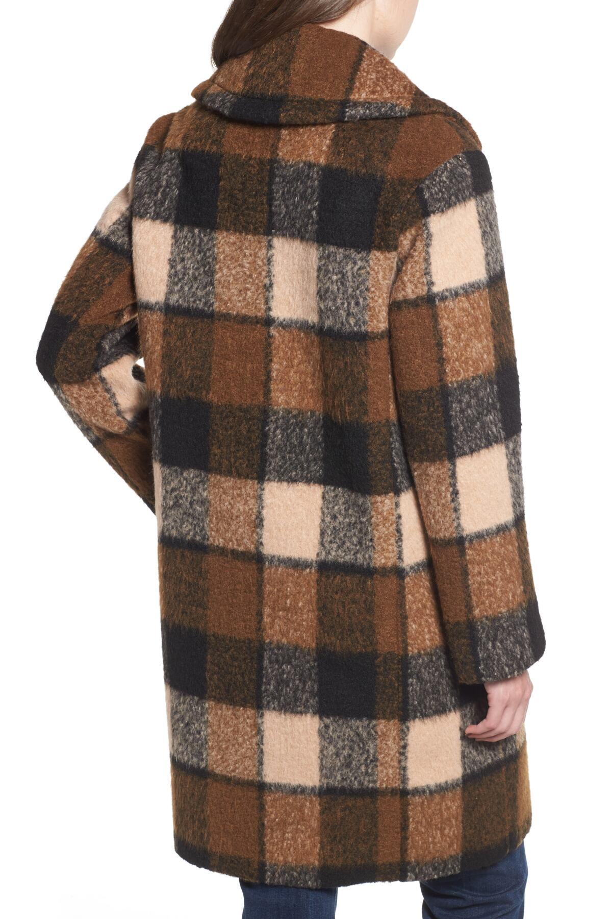 plaid cocoon coat