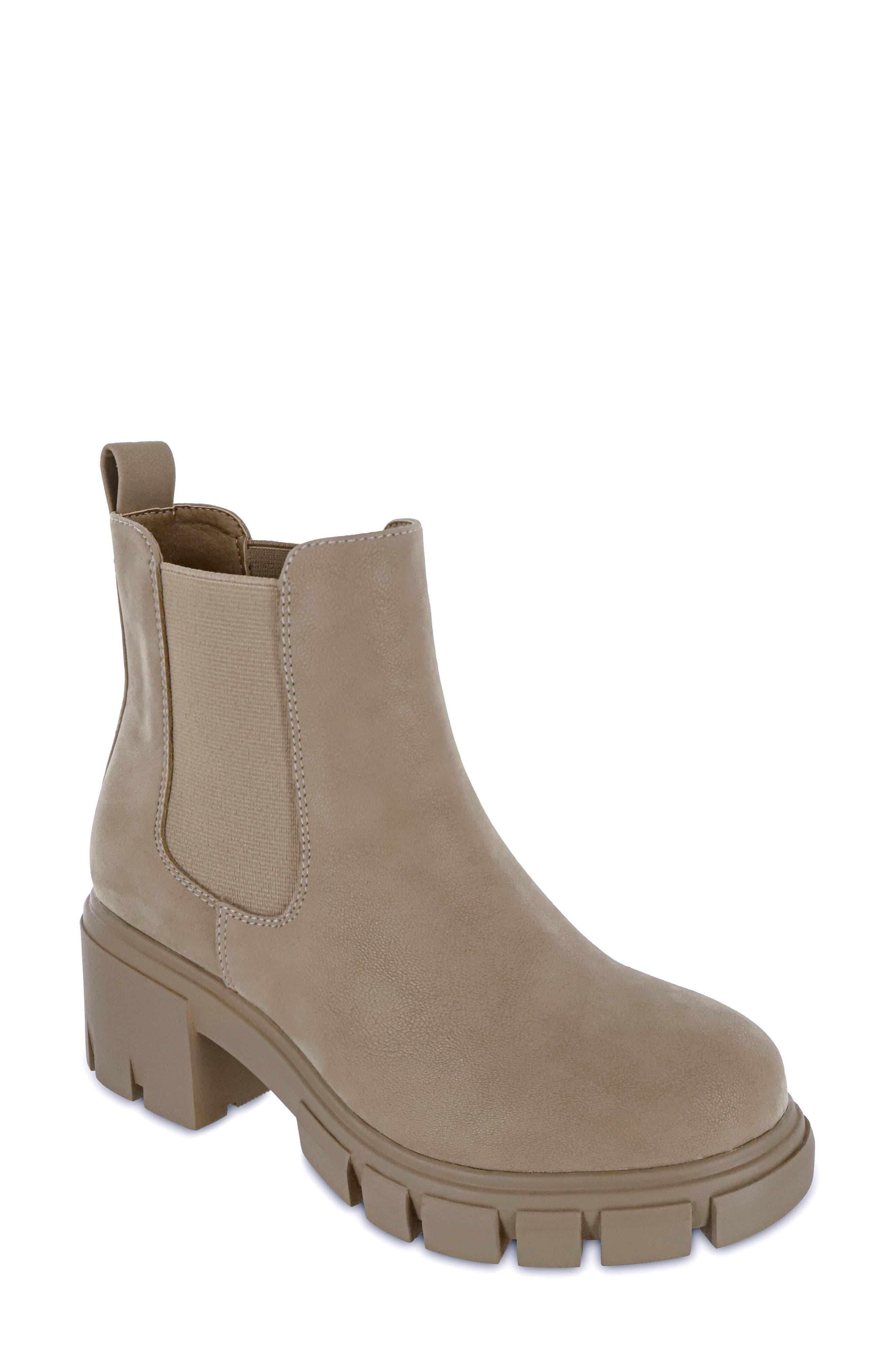 MIA Ivy Lug Sole Chelsea Boot in Brown | Lyst