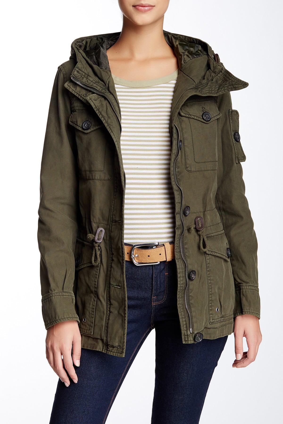 Levi's Hooded Military Jacket in Green | Lyst