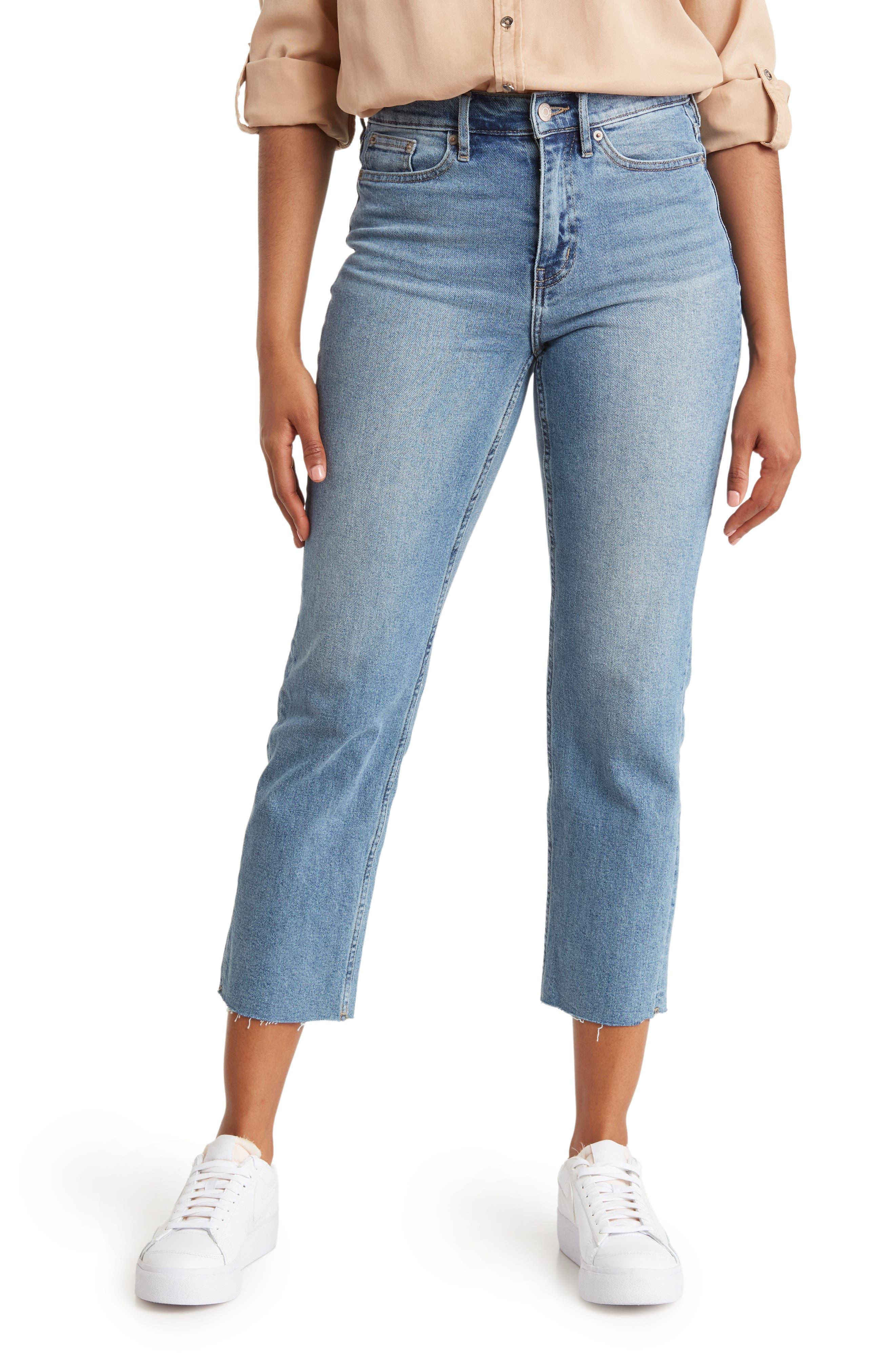 Calvin Klein High Waist Straight Leg Jeans in Blue | Lyst