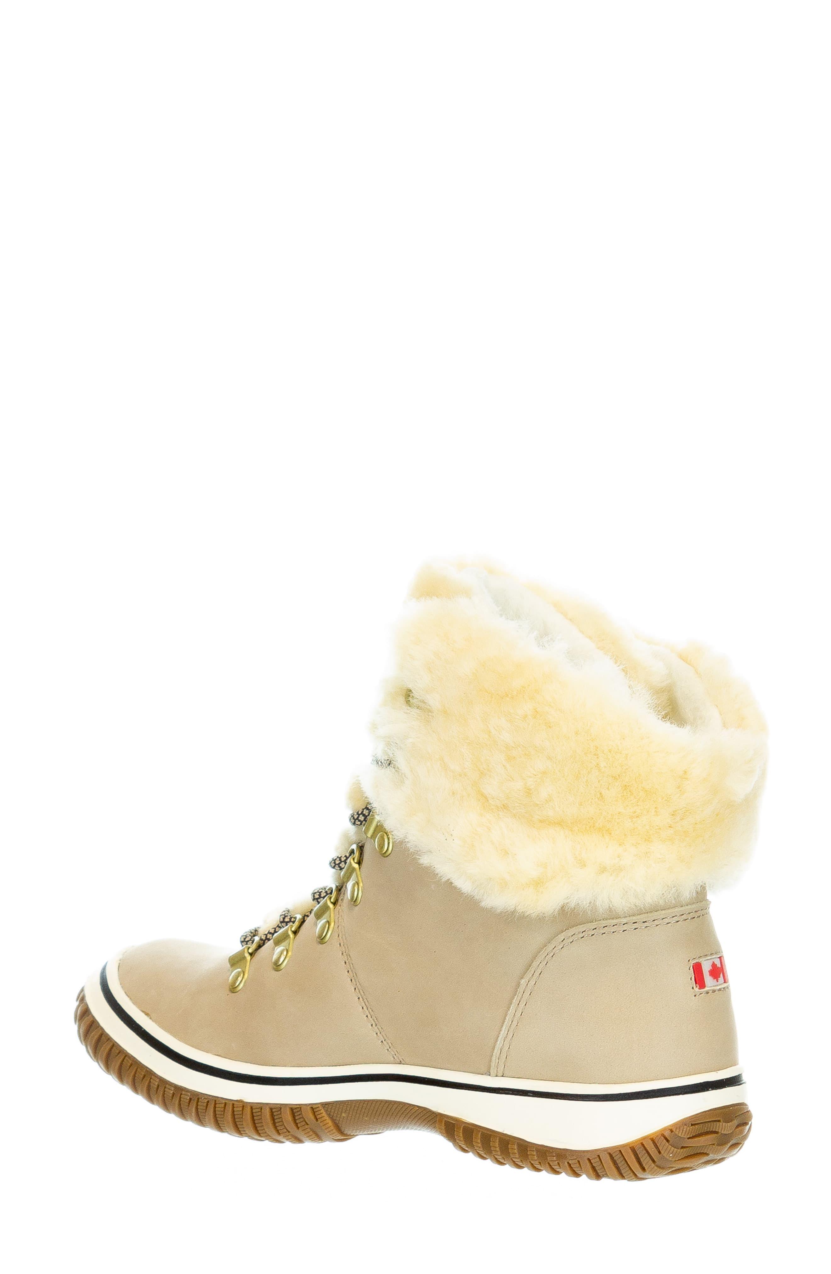 pajar gwen genuine shearling trimmed waterproof hiking boot