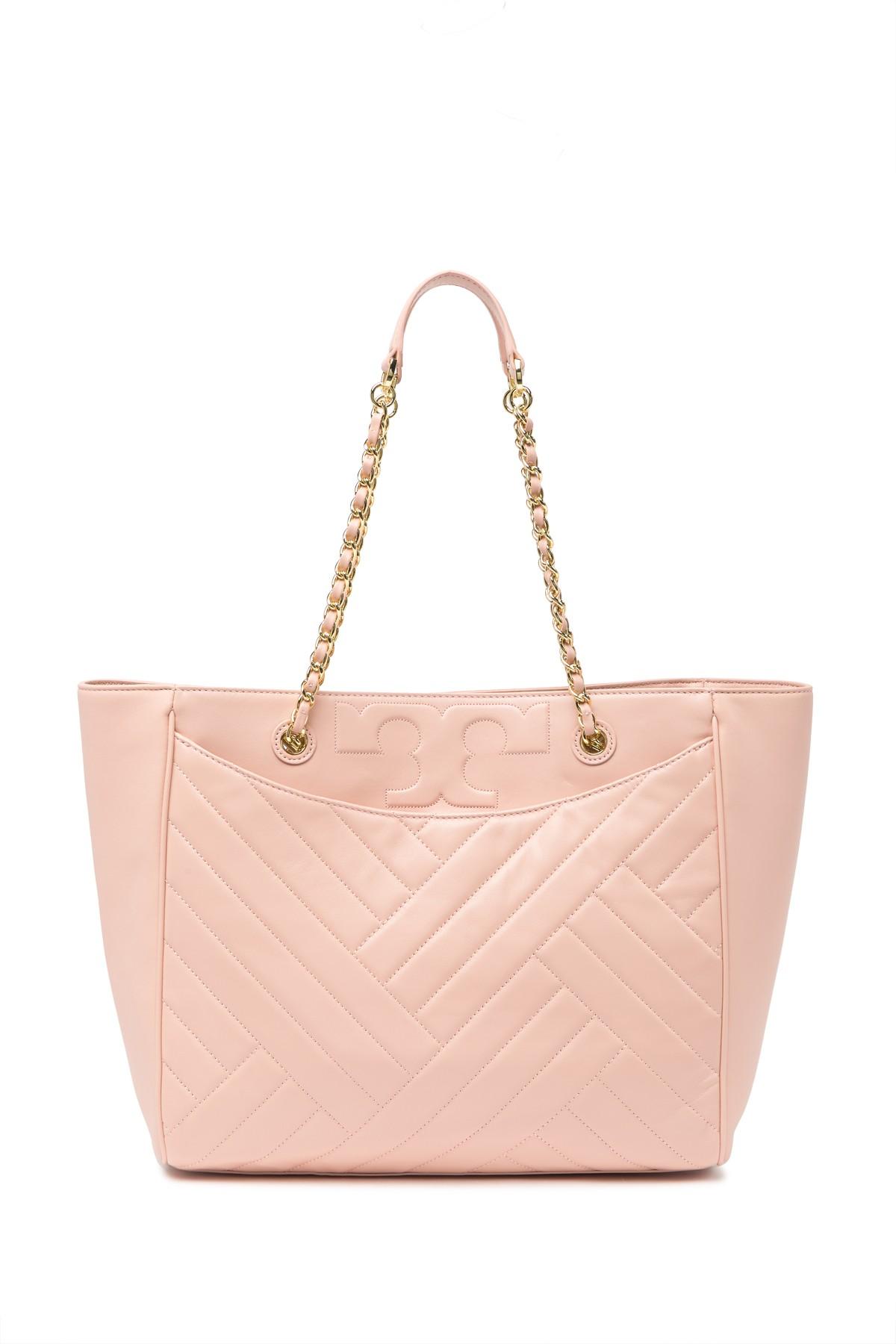 Tory Burch Alexa Quilted Tote in Pink