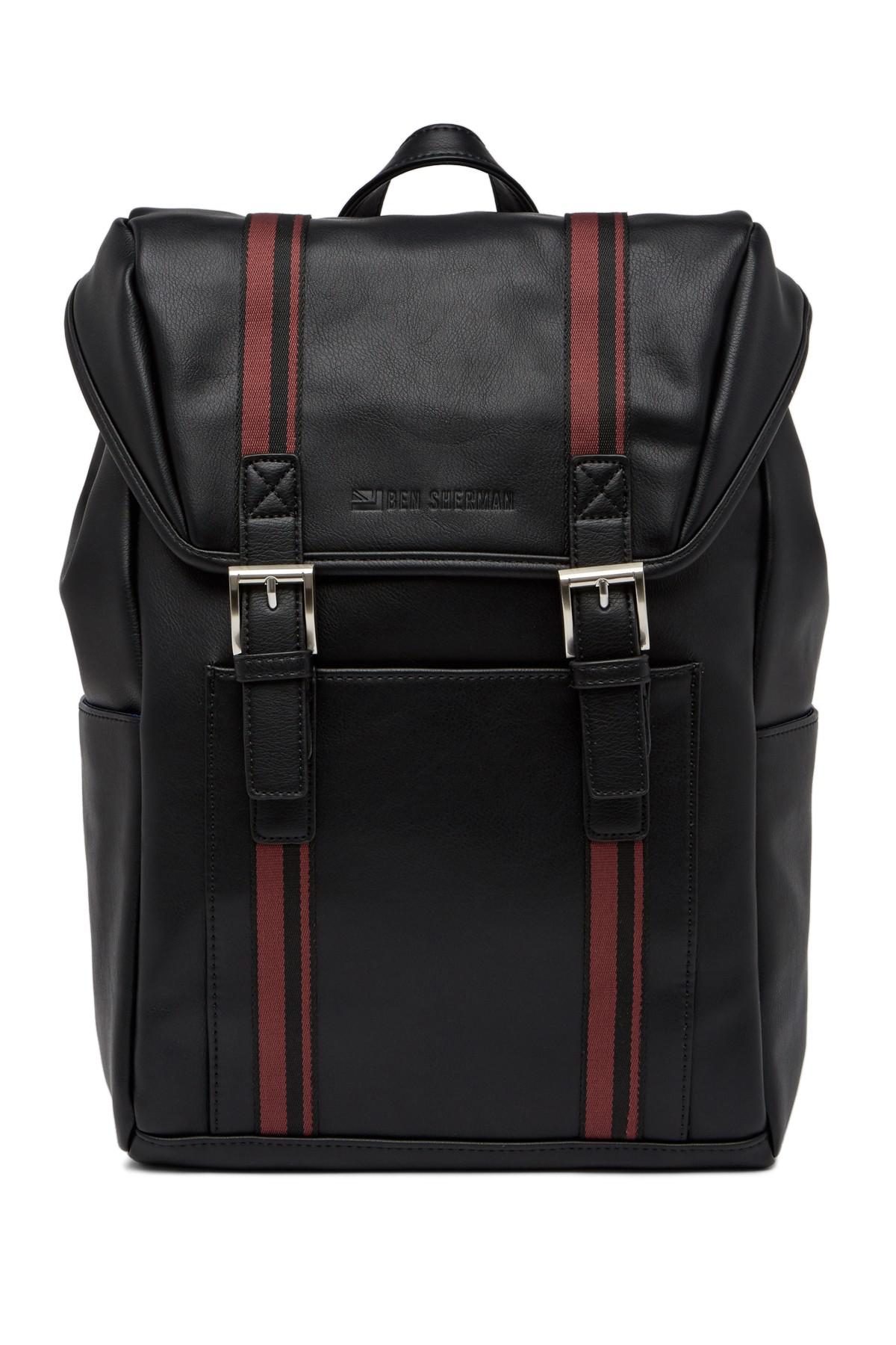 ben sherman leather backpack