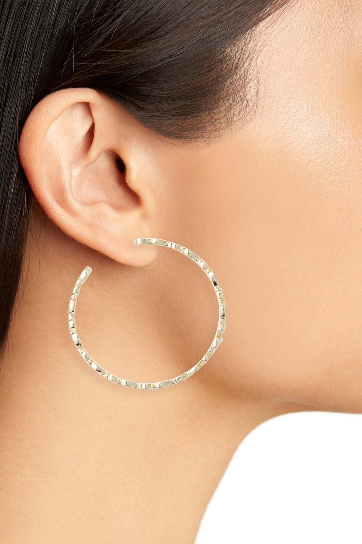 Melinda Maria Isla Opal Hoop Earrings in Metallic Lyst