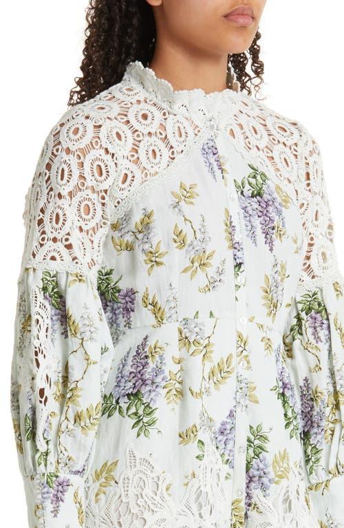 byTiMo Linen Blend Long Sleeve Minidress in White | Lyst