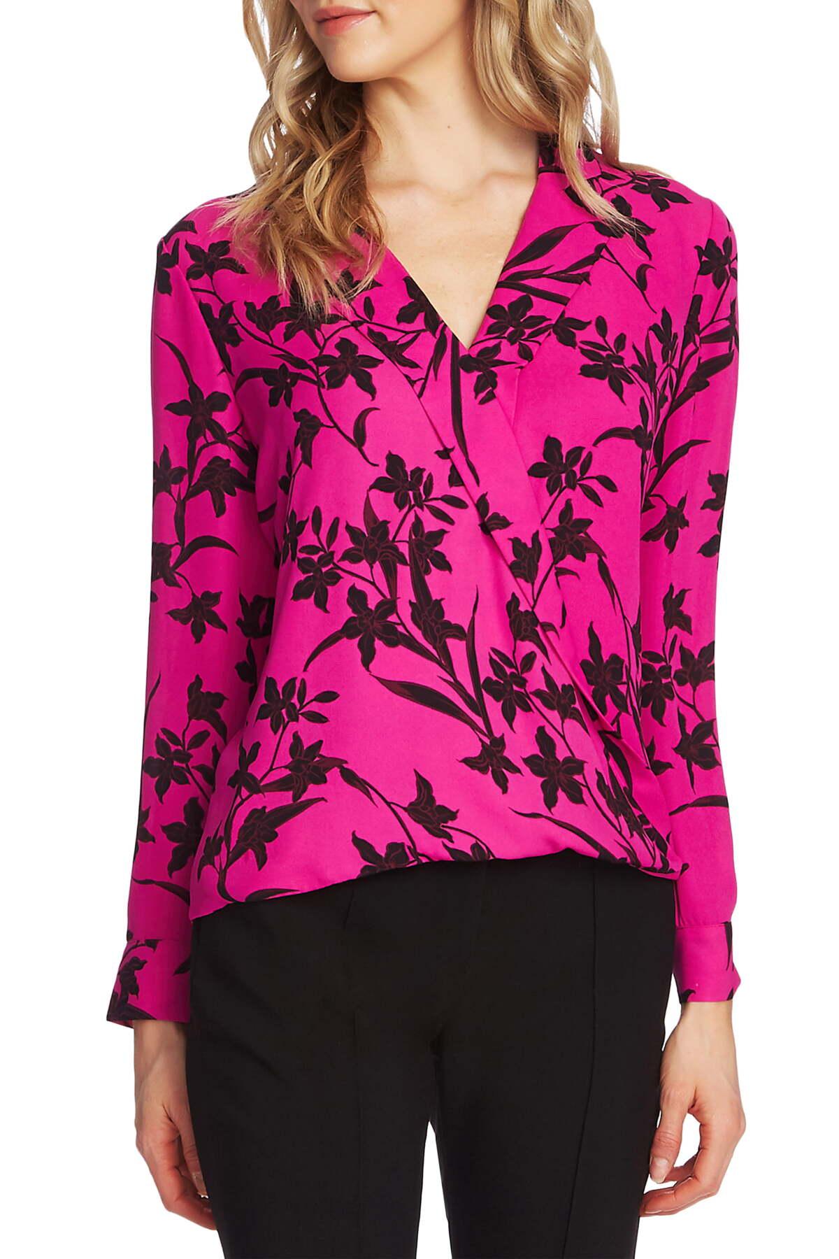 vince camuto faux wrap blouse