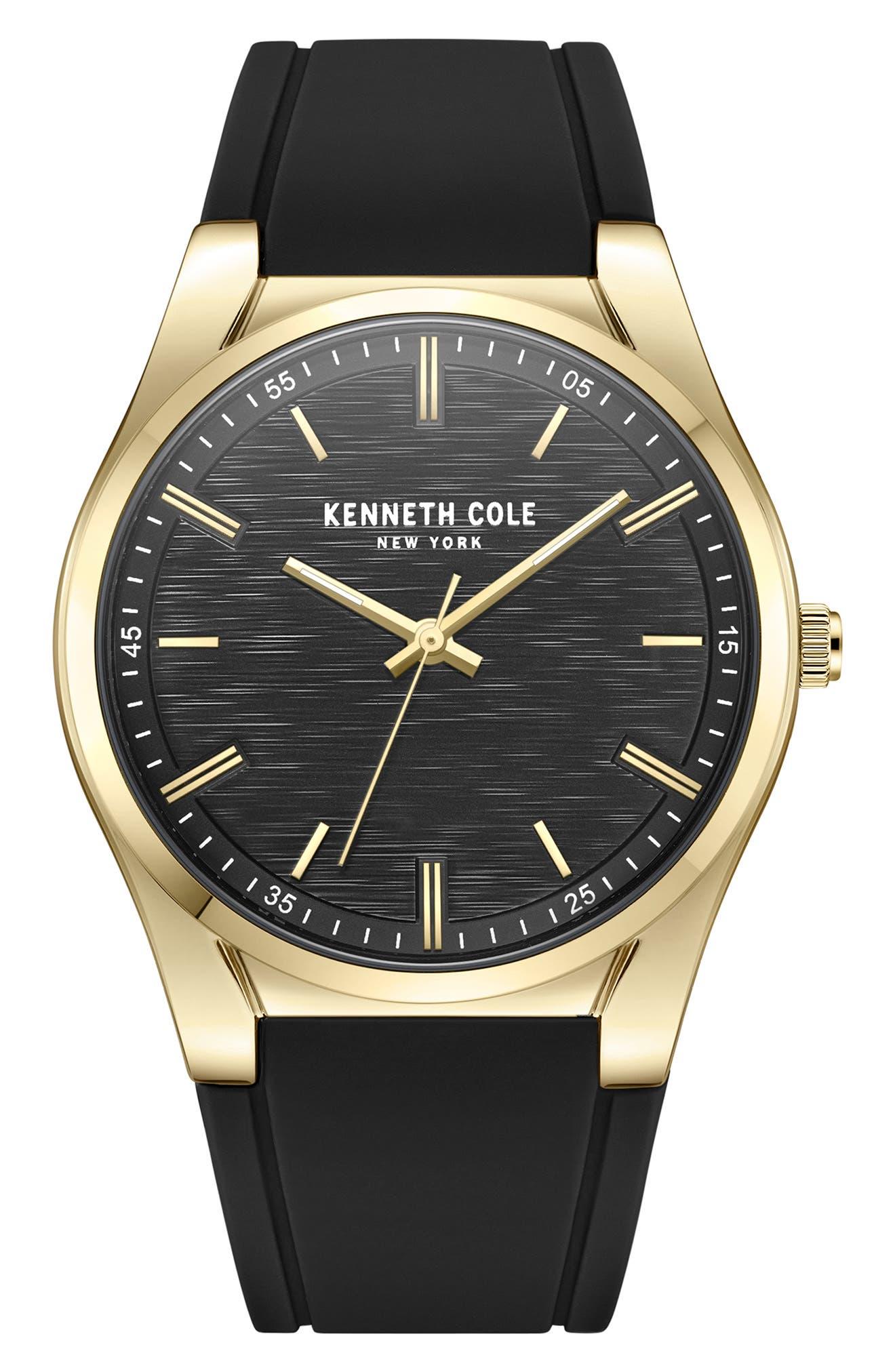 Kenneth cole black on sale and gold watch