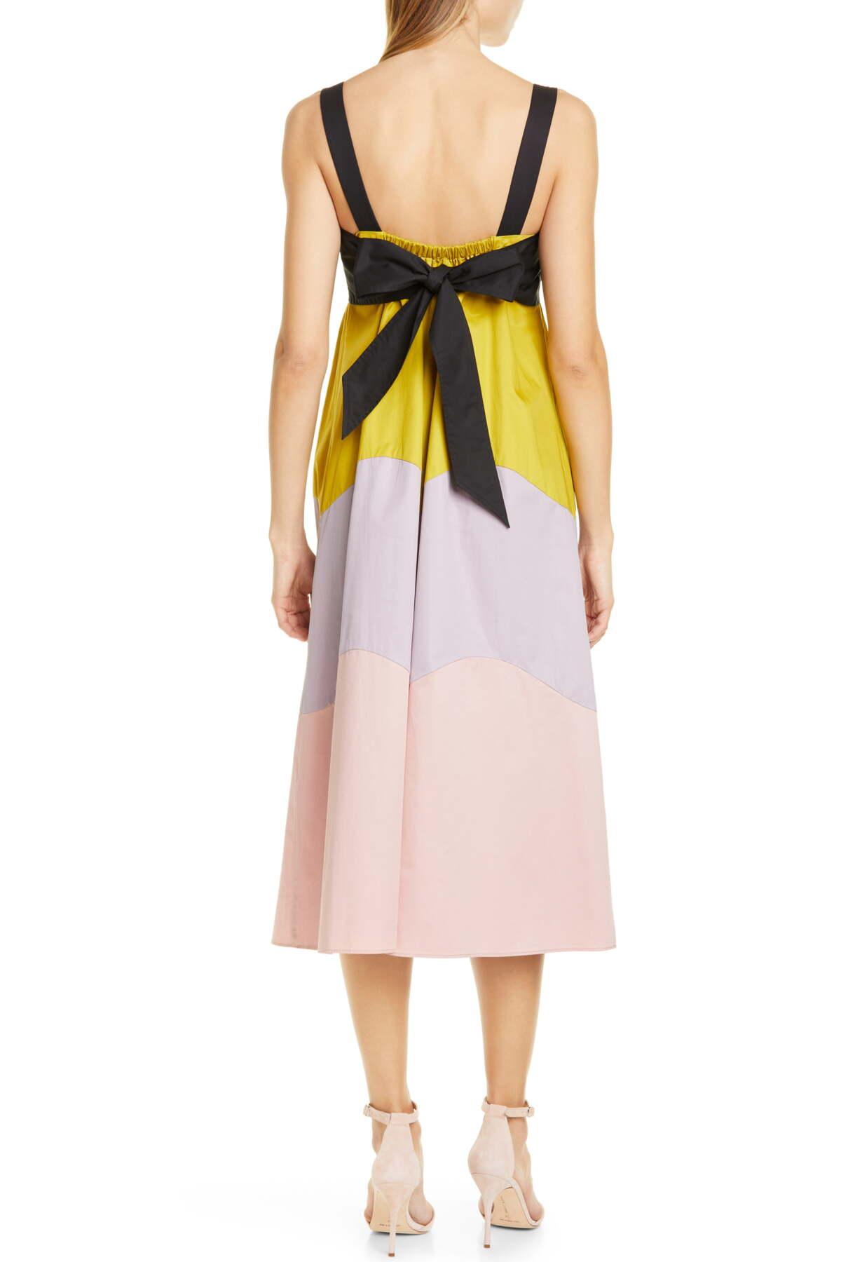 kate spade scallop block midi dress