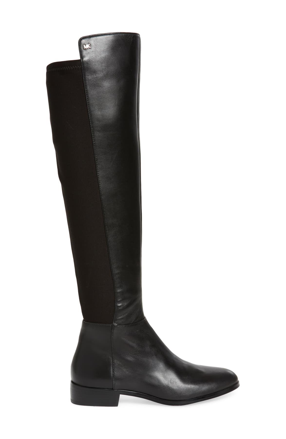 michael michael kors women's bromley leather & stretch tall boots