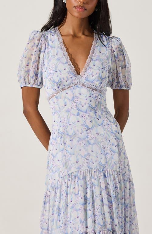 Astr Lace Trim Tiered Dress | Lyst