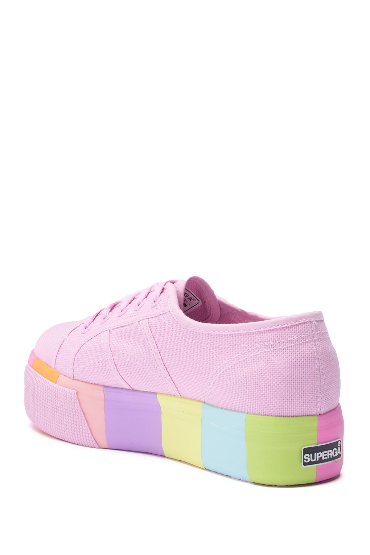 Superga 2790 Platform Color Block Sneaker in Pink Lyst
