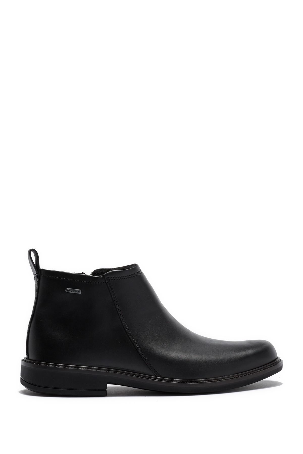 Ecco Holton Leather Boot in Black for Men - Lyst