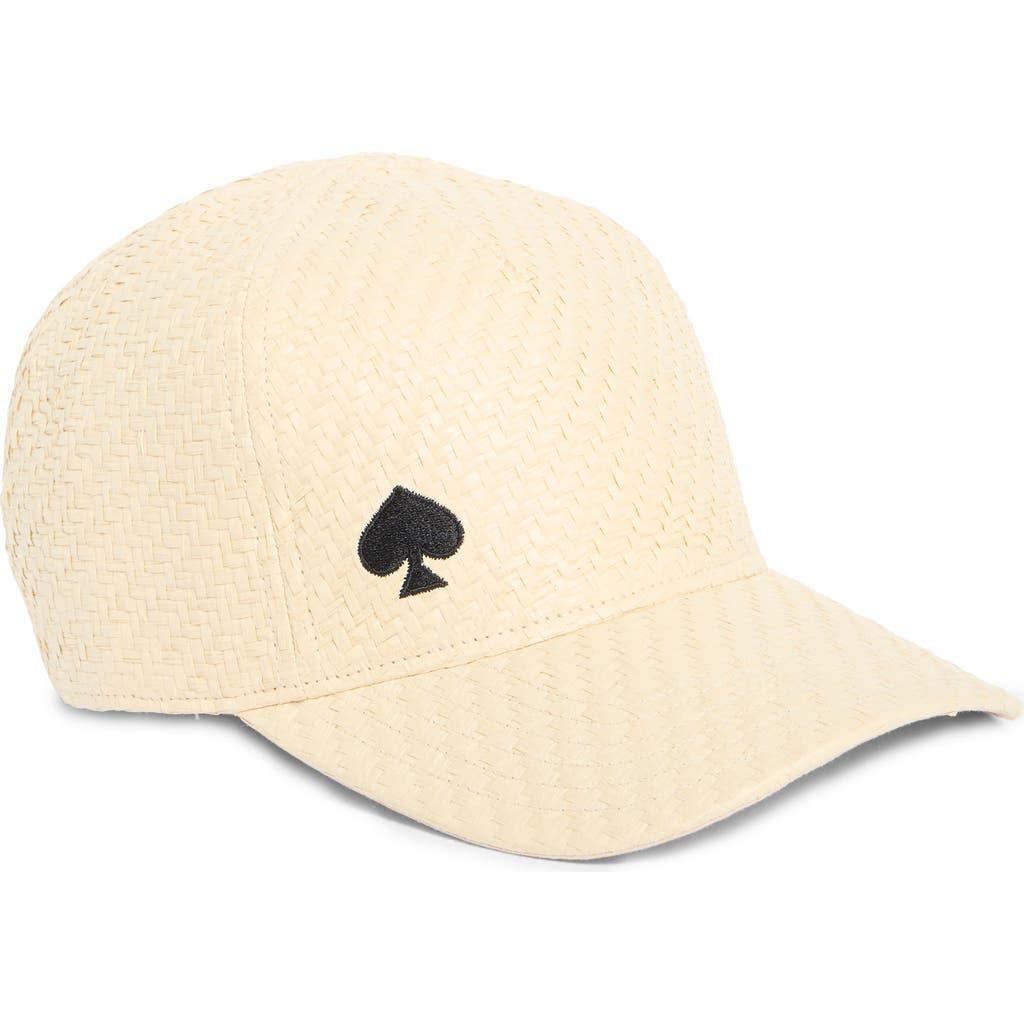 Kate Spade White Baseball Cap Noel Patch Baseball Hat | Kate Spade Outlet main image 4