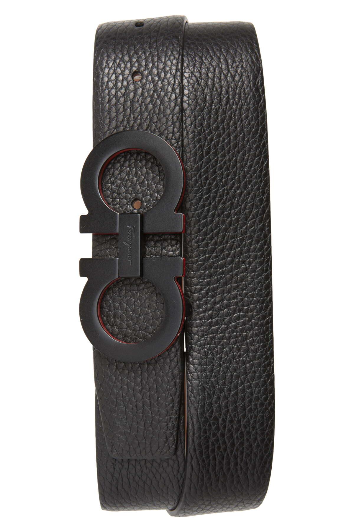 Ferragamo Leather Adjustable Belt - 679880 in Nero (Black) for Men 