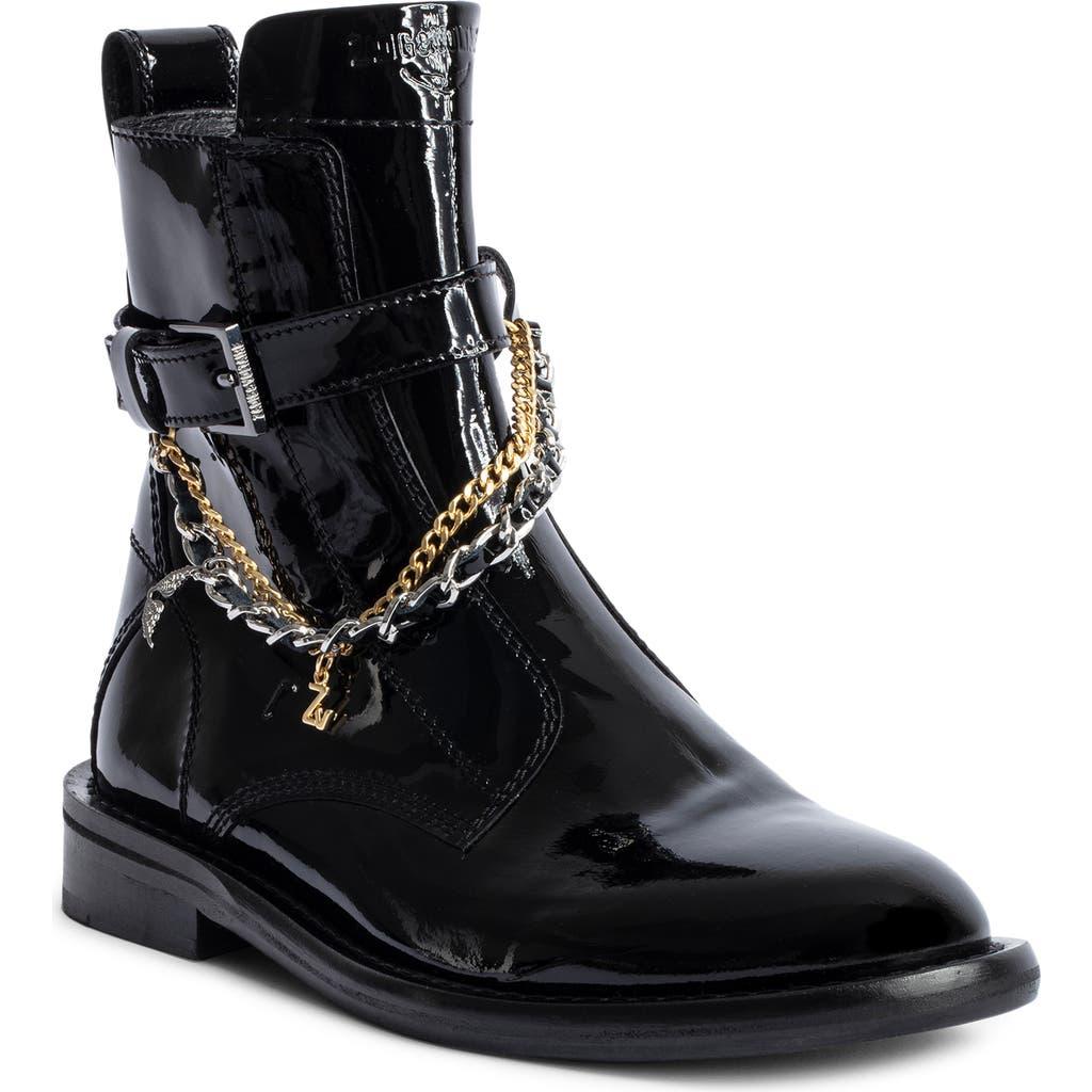 Zadig Voltaire Laureen Chain Detail Bootie in Black Lyst