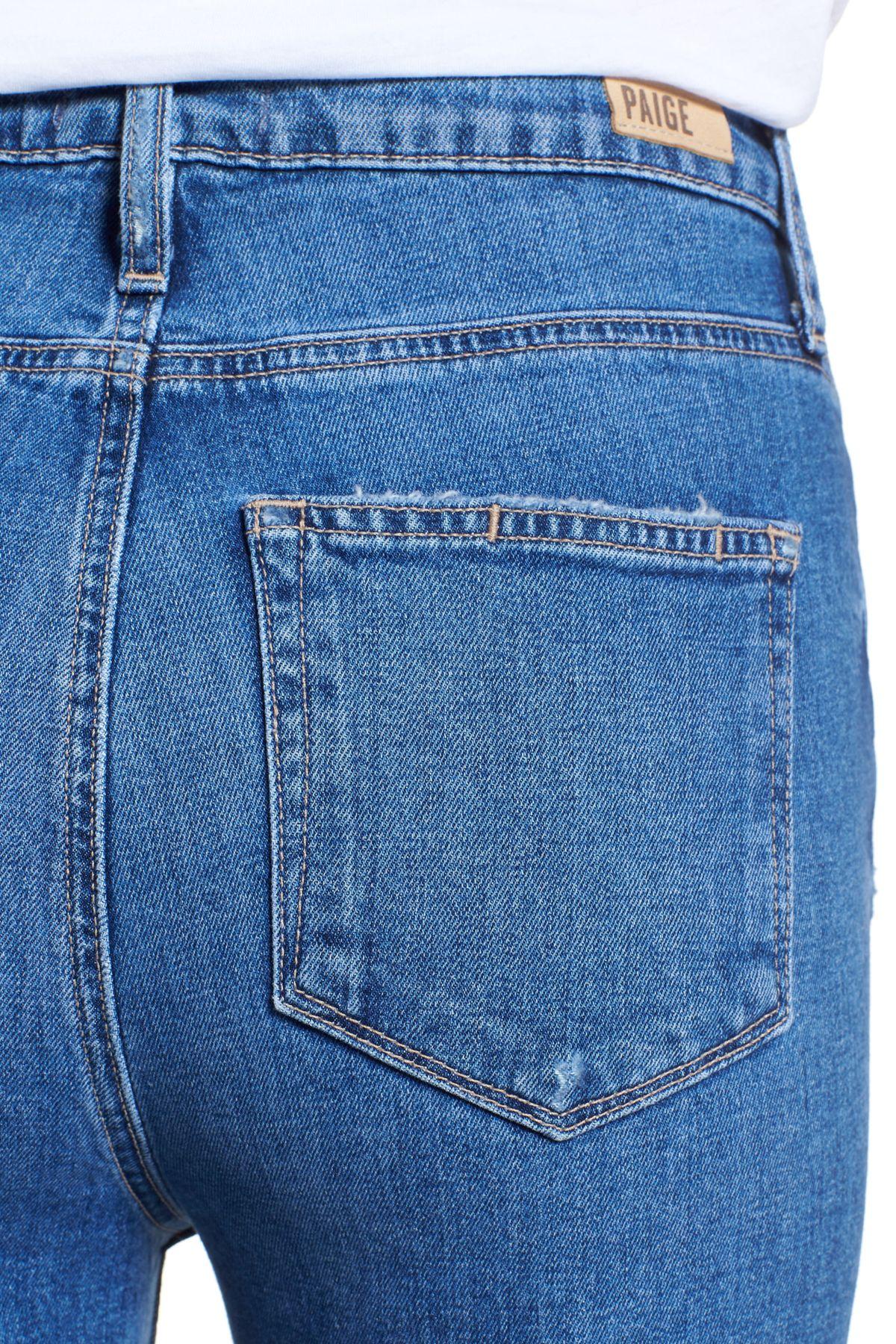 vintage hoxton high waist slim raw hem jeans