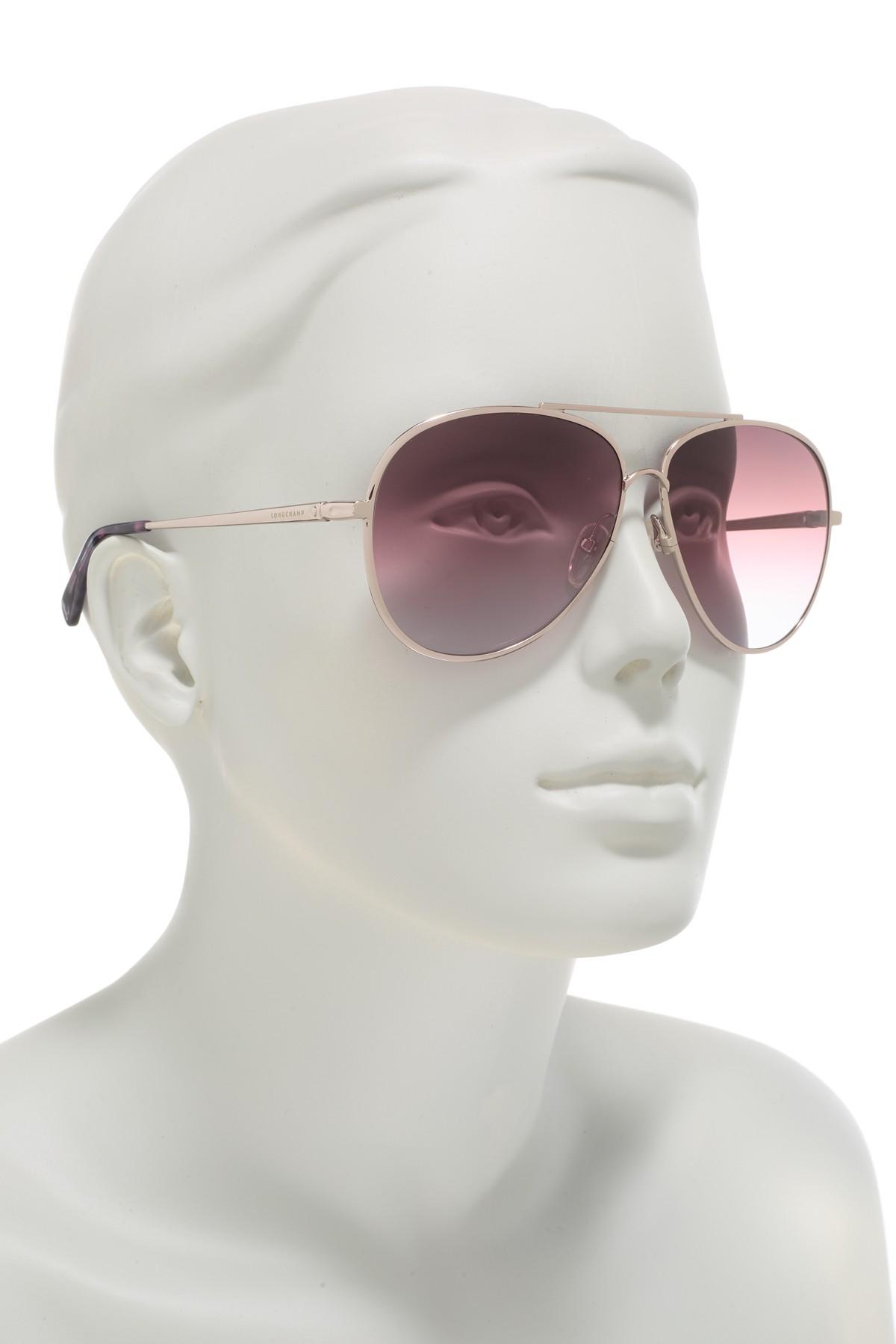 Longchamp 61mm aviator sunglasses Clearance