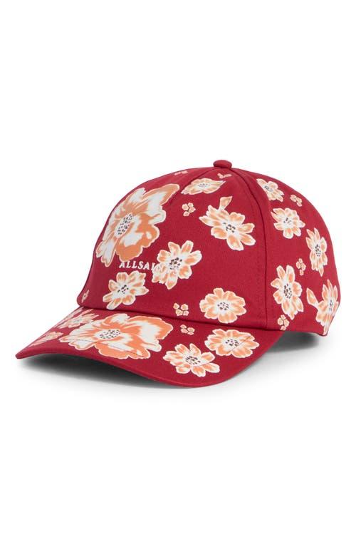 AllSaints Floral Baseball Cap in Red | Lyst display picture 2