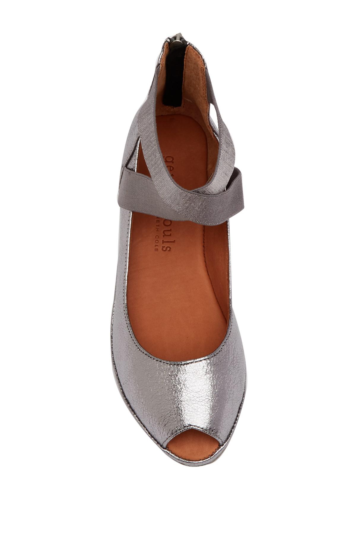 gentle souls lisa peep toe wedge