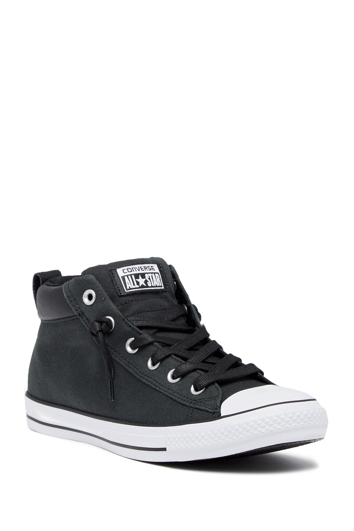 Converse Chuck Taylor Street Mid Sneaker in Black for Men | Lyst