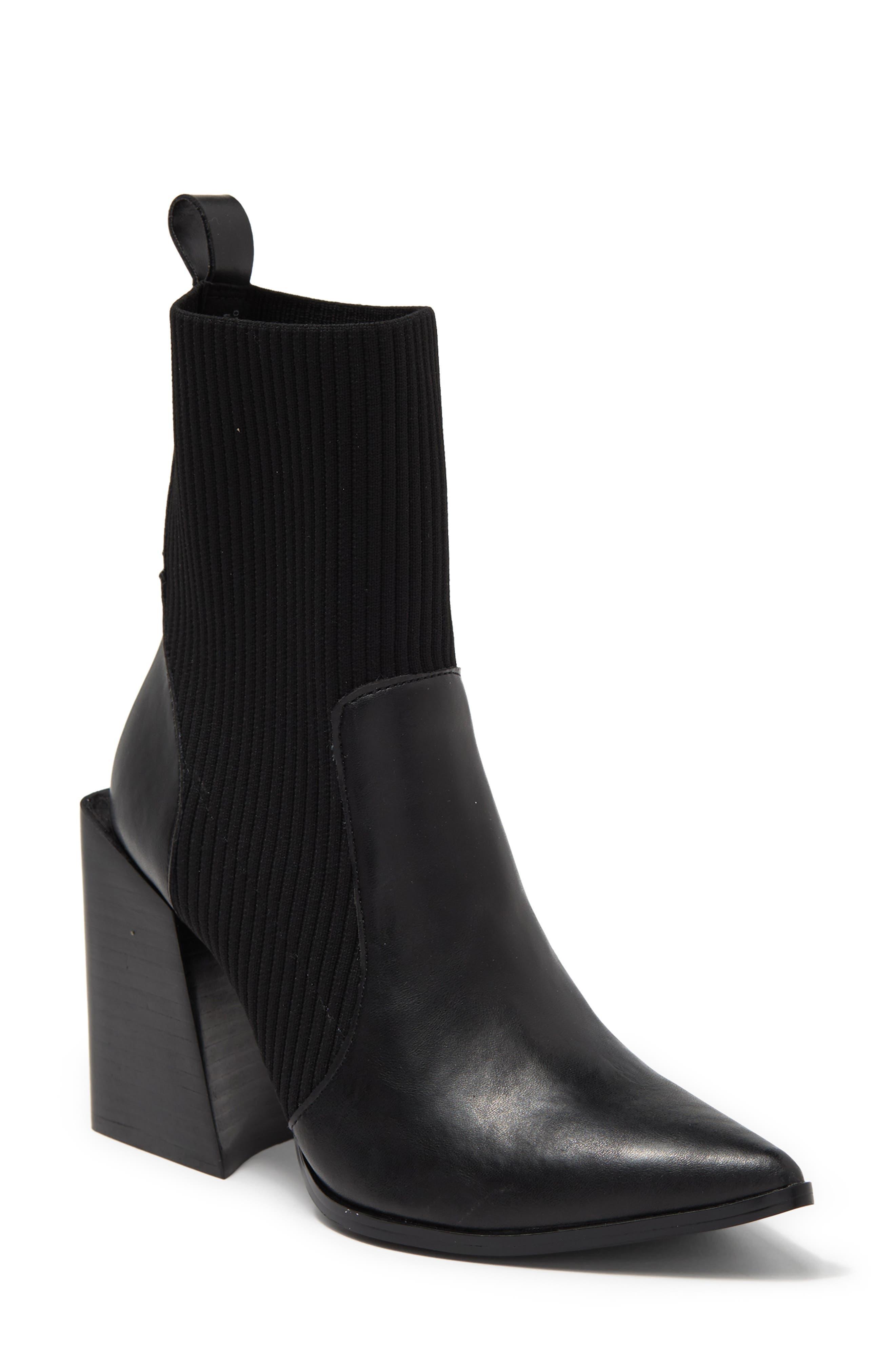 Steve Madden Teca Stretch Knit Bootie In Black At Nordstrom Rack Lyst